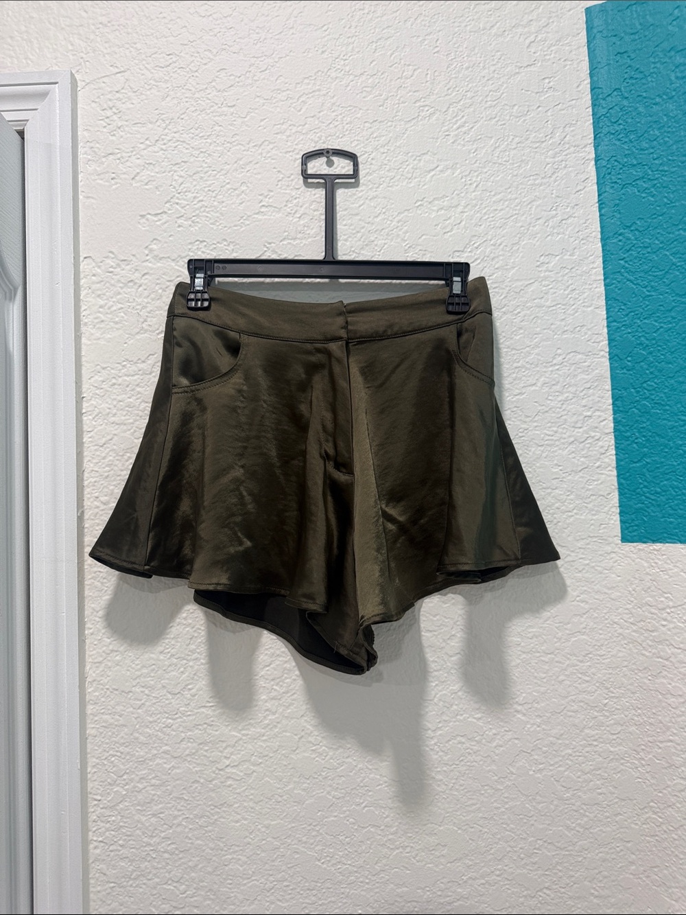 Forever 21 Olive Green Flared Skort Shorts